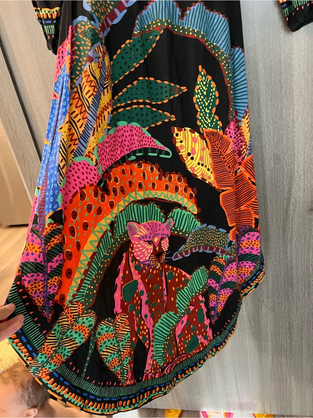 FARM Rio Black Maxi Dress with Neon Floral & Abstract Print - Picture 7 of 7
